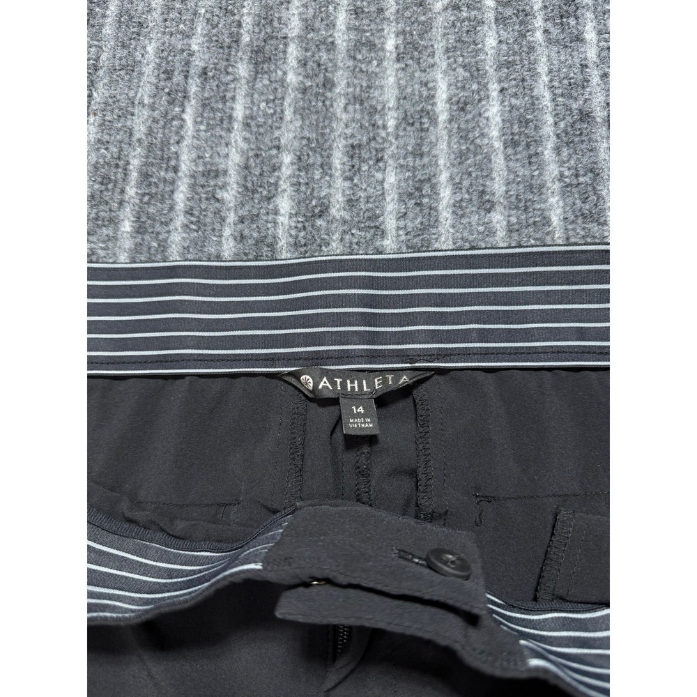 Athleta Sculptek Black Wide Leg Tribeca Crop Pant Sz 14 Travel Minimalist Sport - Picture 4 of 7
